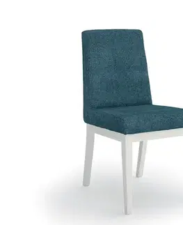 Estila Luxusní moderní jídelní židle Cerdena s masivníma nohama a čalouněním a textilním potahem 95 cm