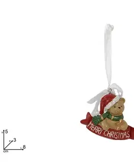 PROHOME - Medvídek závěsný Merry Xmas