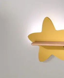 LED 5W nástěnná lampa pro děti žlutošedá hvězda Hvězda