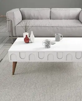 Konferenční stolek Lyon 34 - White, Walnut