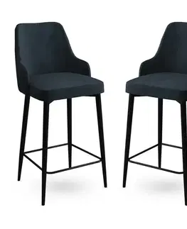 Sada barových židlí Enox Anthracite and Black, 2 ks, 2 ks