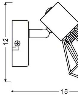 Nástěnná lampa Verve s jedním šedým drátem 1X40W E14