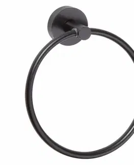 SAPHO XB402 X-Round Black držák ručníků kruh, černá