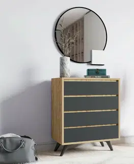 Komoda Suvera Oak and Anthracite
