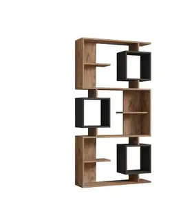 Knihovna Icardi Anthracite and Atlantic Pine