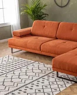 Rohová sedací souprava Mustang Large Right - Orange