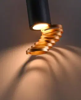 Stropní lampa zlatá+černá 6x20cm trubice