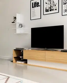 TV stěna / Sestava pod TV Liza - Teak, White