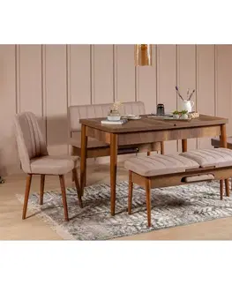 Židle Vina Sandalye Walnut-Stone