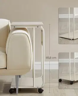 Odkládací stolek E1012 CRM, krémová