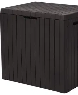 Keter Zahradní úložný box City hnědá, 113 l, 55 x 58 x 44 cm