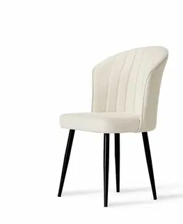 Sada jídelních židlí Rubi Cream and Black, 2 ks