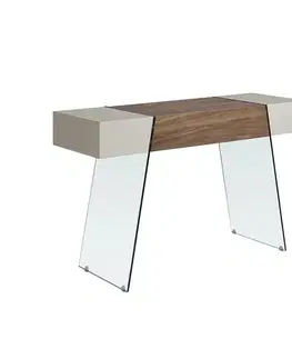 Estila Moderní konzolový stolek Forma Moderna se skleněnými nožičkami 120cm