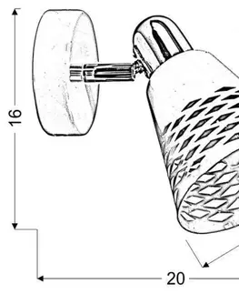 Nástěnná lampa bílá/chrom nastavitelná 1X40W E14 Discovery