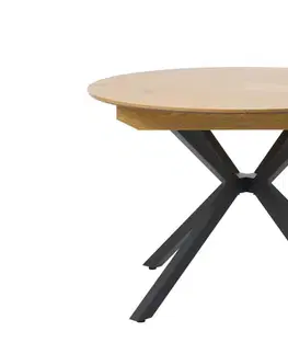 Estila Rozkládací jídelní stůl Holstebro, dub, Ø 120–170 cm