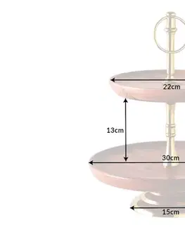 Etažér 2 patra PURIGA Dekorhome