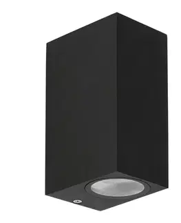 Zahradní lampa Nerium, fasádní kostka, dlouhá 92x15,2cm, černá, 2x35W GU10 IP44