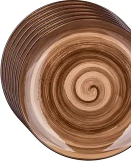 Banquet Sada 6 dezertních talířů Palas 21,5 cm, hnědá