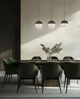 Závěsná lampa černá LED páska 5W Furni