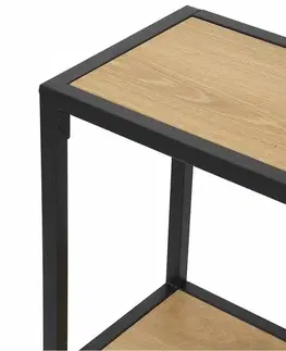 Kovová police LOFTY GRID Wall Oak, 91 x 75 cm