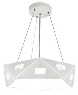 Bílá pětiúhelníková závěsná lampa, nastavitelná, 3xG9 Nemesis