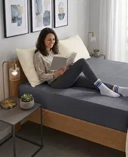 4Home Froté prostěradlo DELUXE antracit, 90–100 x 200 cm, 90–100 x 200 cm