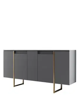 Konzolový stolek Luxe - Anthracite, Gold