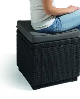 Zahradní taburet CUBE Allibert