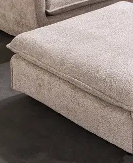 Estila Designový čtvercový čalouněný taburet Heaven s béžovým čalouněním 100 cm