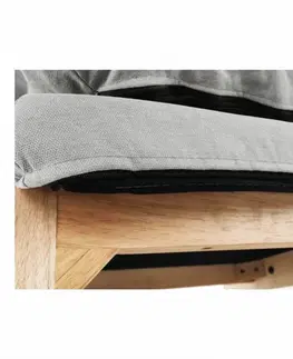 Křeslo s taburetem ZANDER látka / dřevo Tempo Kondela