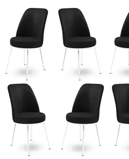 Sada židlí (6 kusů) Dexa - Black, White
