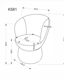 Otočné jídelní křeslo K581 Halmar