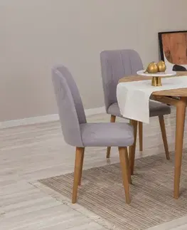 Jídelní set s rozkládacím stolem a židlemi (5 kusů) Vina 0701 - Atlantic Pine, Grey
