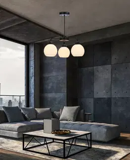 Závěsná lampa Caldera 3x60W E27 stínidlo bílé