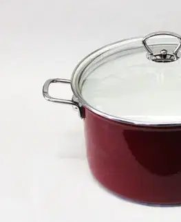 BELIS - Hrnec smalt a skleněná poklice 18cm 2,8l ECO-CERAM