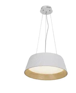 Závěsná lampa Umbria bílá dřevěná LED bílá stínidla