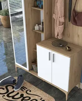 Předsíňová sestava Ewe White and Walnut