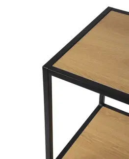 Kovový regál LOFTY Tower 4, 120 x 35 cm