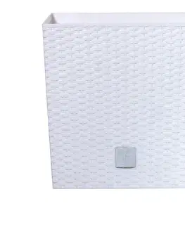 PROSPERPLAST - Květináč Rato Low 40cm bílý