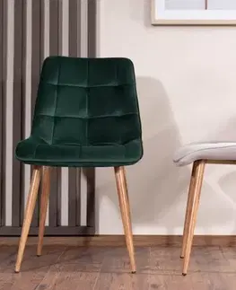 Signal Jídelní židle CHIC D VELVET | dřevěné nohy Barva: Šedá / Bluvel 14