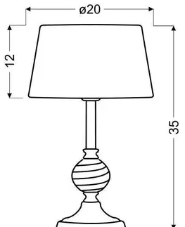 Světle zelená stolní lampa Fero
