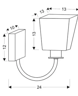 Nástěnná lampa 1xE27 24cm SCHUBERT černá