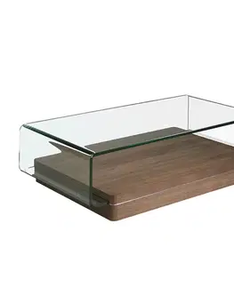 Estila Moderní konferenční stolek Vita Naturale skleněný 120cm