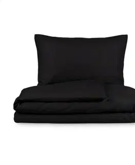Kvalitex Saténové povlečení Luxury Collection černá, 140 x 200 cm, 70 x 90 cm