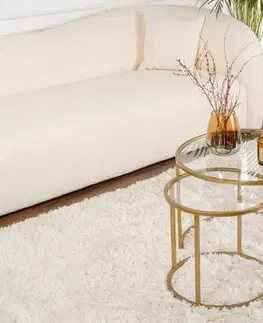 Sada konferenčních stolků Gold-Transparent-60-42