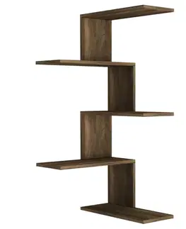 Nástěnná police Caniko - Walnut