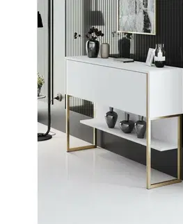 Komoda Luxe White and Gold