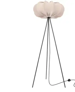Stojací lampa CAFEE’ s béžovým stínidlem na frappé 52 cm - skandinávská stojací lampa E27