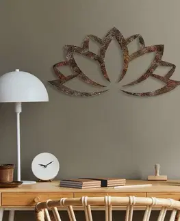 Dekorativní kovový doplněk na zeď Rusty Lotus