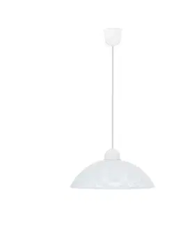 Závěsná lampa Bronte 1x60W E27 stínidlo bílé se vzorem
